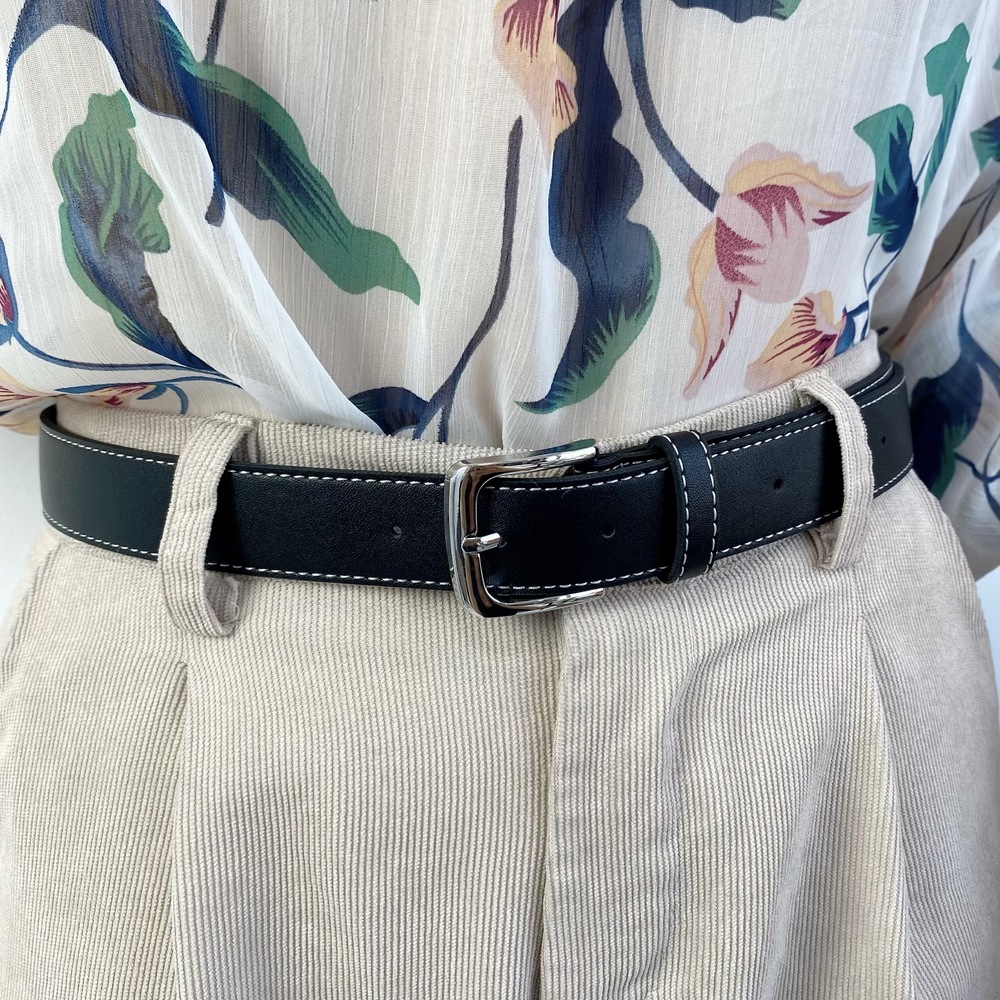 Thắt lưng mặt vuông phong cách hiện đại Modleaf Modern square belt Hàn Quốc