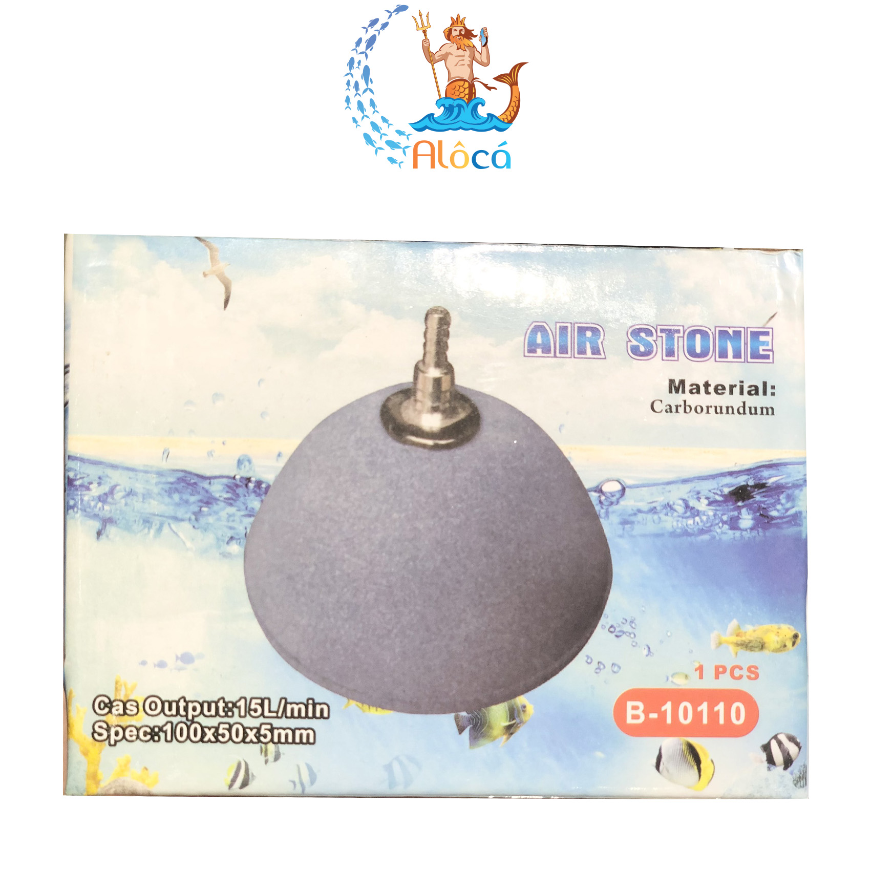 Quả sủi oxy hình nón phi 6 cm, 8 cm, 10 cm cho bể cá cảnh, hồ cá Koi.