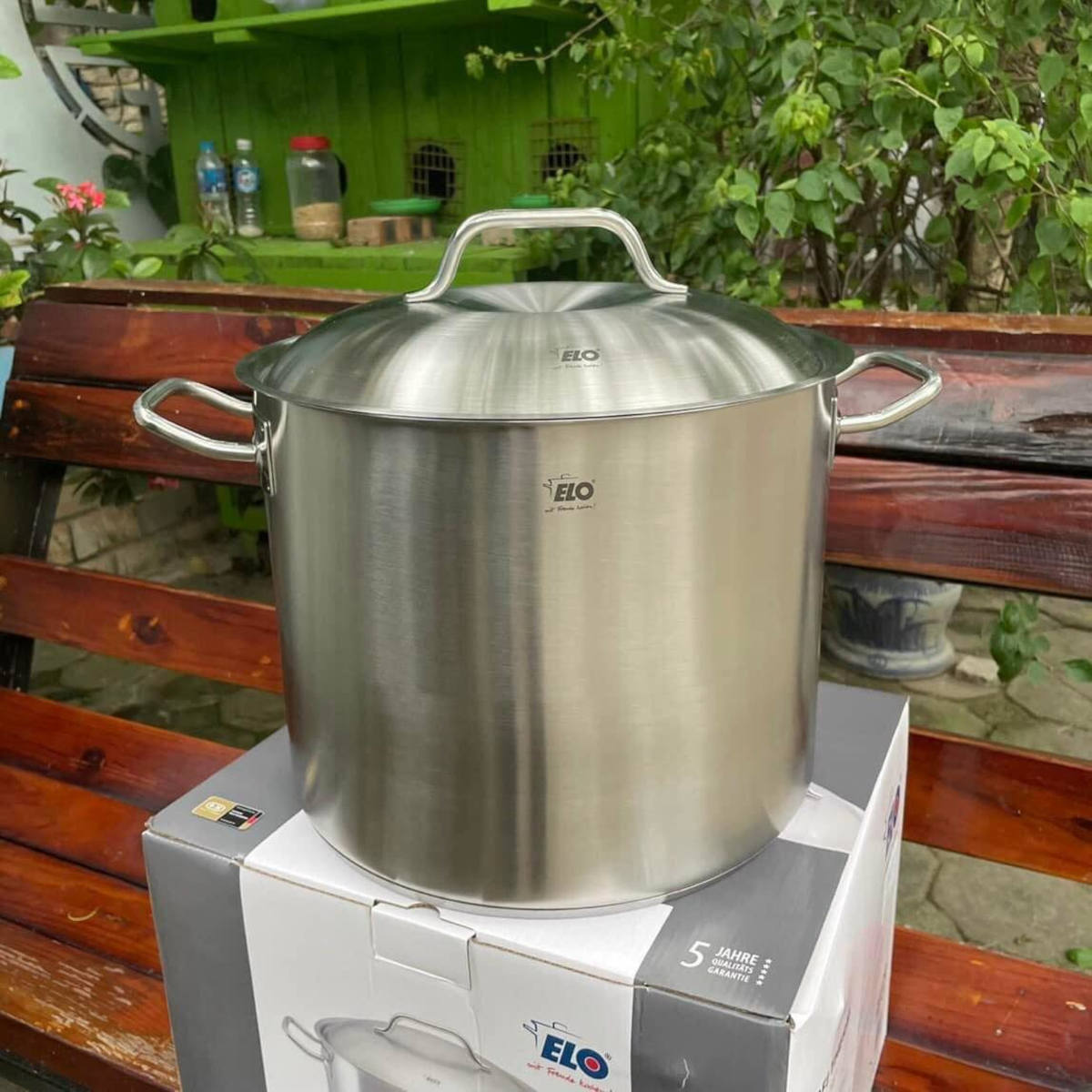 Nồi luộc gà Elo Profi Therm 32cm thành cao 26cm dung tích 20L nhập khẩu Đức Germany, bảo hành 5 năm