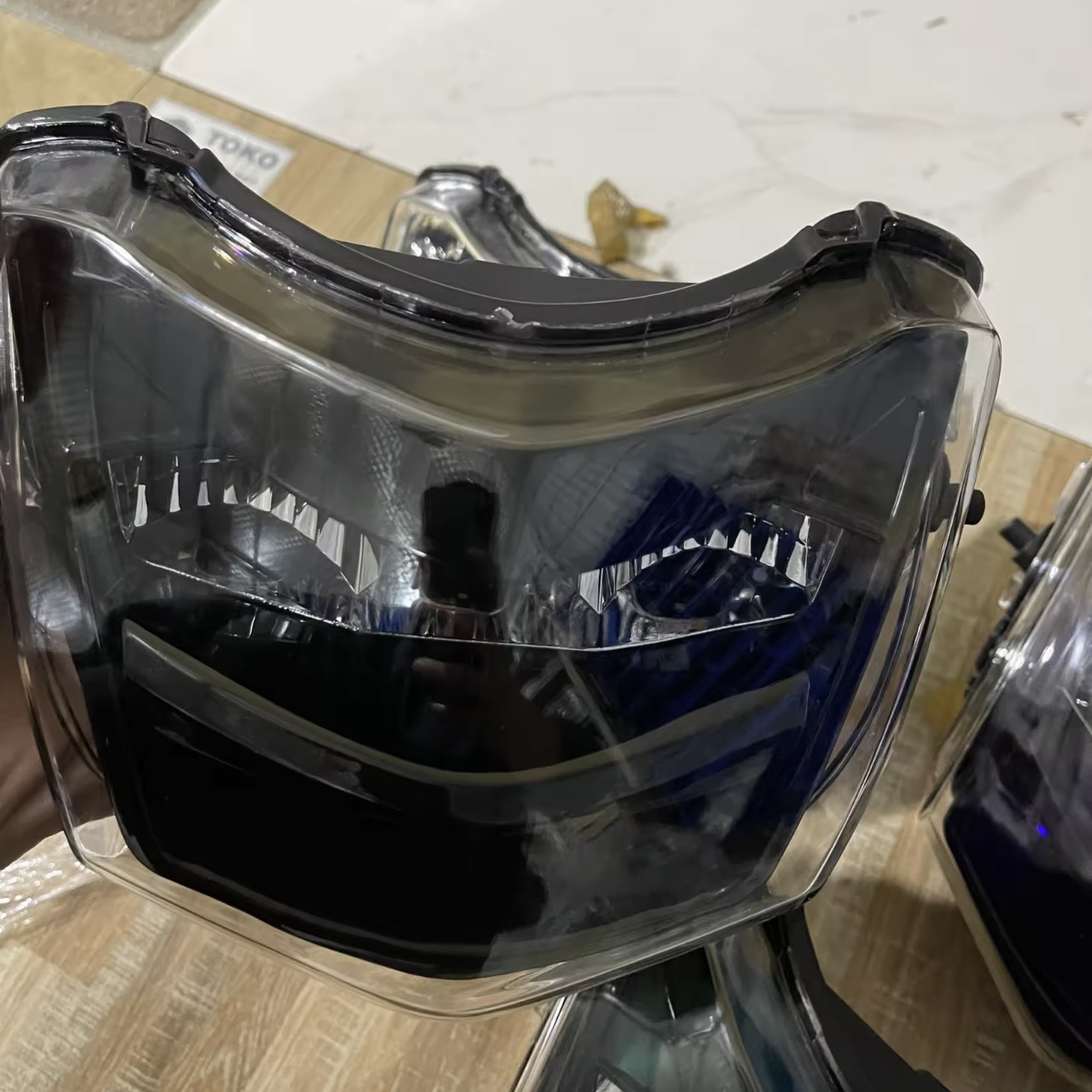 Chóa đầu đèn zinpat wawe wave 2 hai tầng suruma suzuma 110 50cc 100 tím, đèn pha đen zinphat zimpat zin pat wave