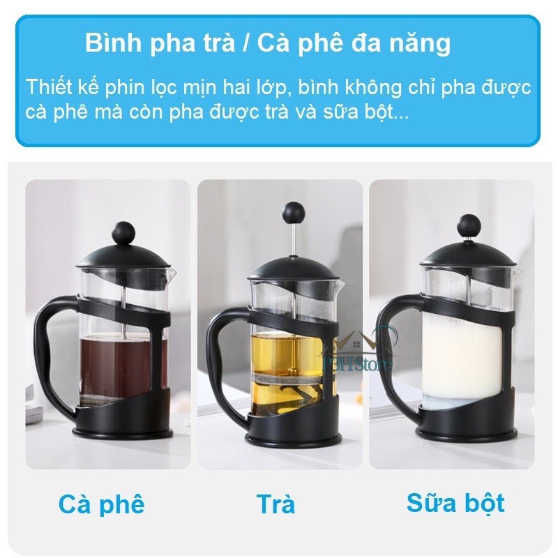 SIÊU PHẨM Bình pha trà cafe French Press Lock&Lock, 800ml – LLG018