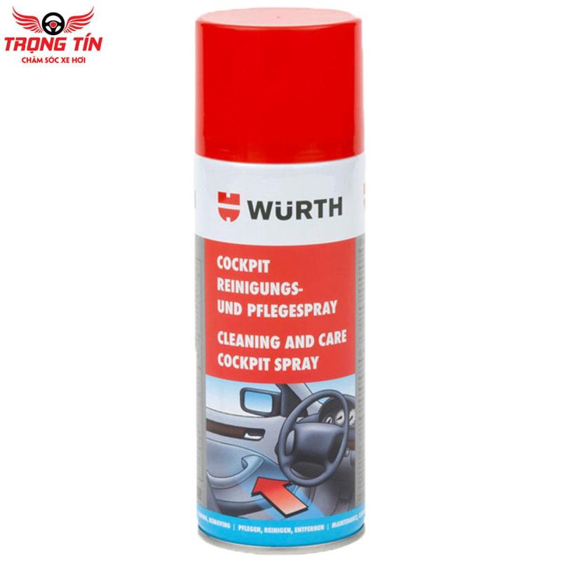 Xịt Vệ Sinh & Bảo Dưỡng Taplo Wurth Cockpit Cleaning and Care 400ml