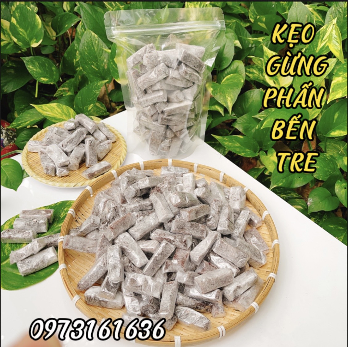 [1Kg] Kẹo gừng phấn (kẹo da trâu)- đồ ăn vặt