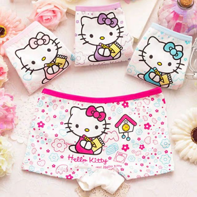 Quần chip đùi bé gái in hình mèo hello kitty siêu xinh