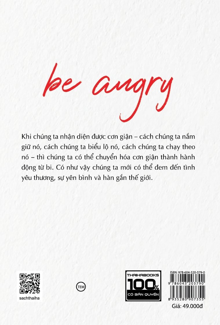 Sách - Be Angry - Hãy Cứ Giận Đi