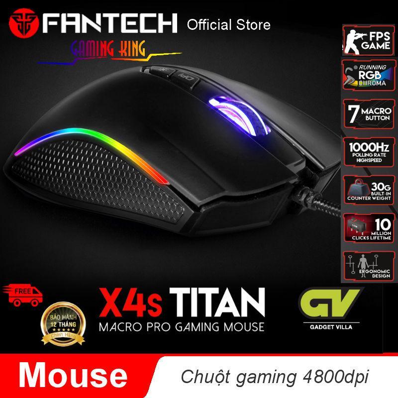 Chuột Gaming Fantech TITAN X4S ( LED Chroma + phần mềm riêng )- Hãng Phân Phối Chính Thức