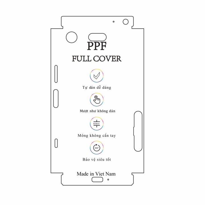 Dán dẻo ppf sony xz1 compact mặt sau và viền