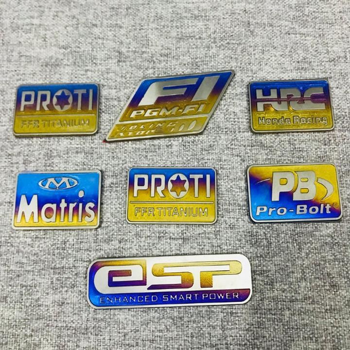 Tem trang trí logo Proti bằng Titan 100%