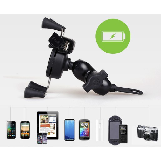 [ Full Phụ Kiện ] Giá đỡ điện thoại kiêm USB sạc điện thoại