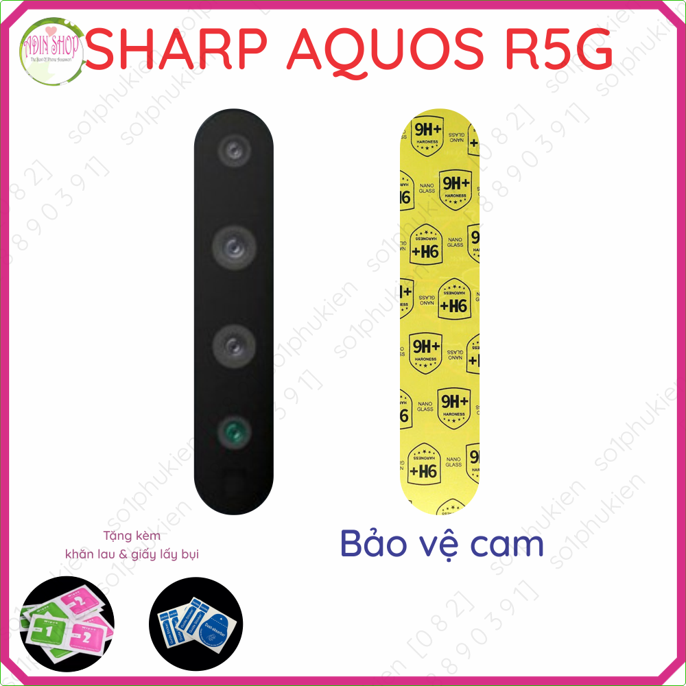 Dán cường lực camera SHARP AQUOS R5G chất liệu nano dẻo chống bể kính