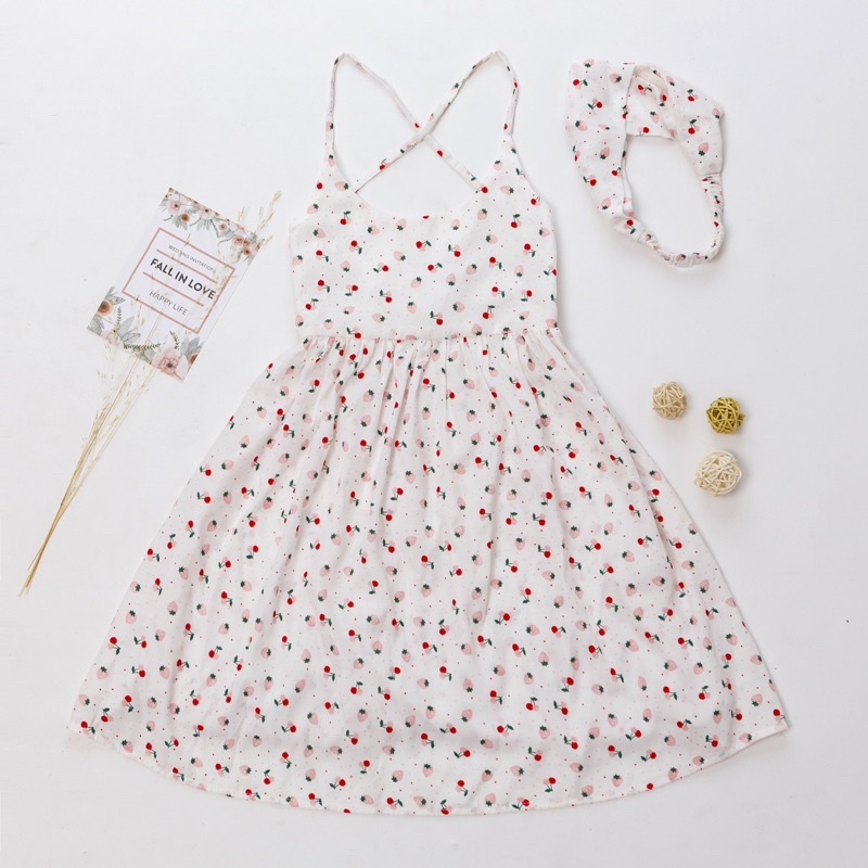 Váy Maxi 2 dây đi biển cho bé gái