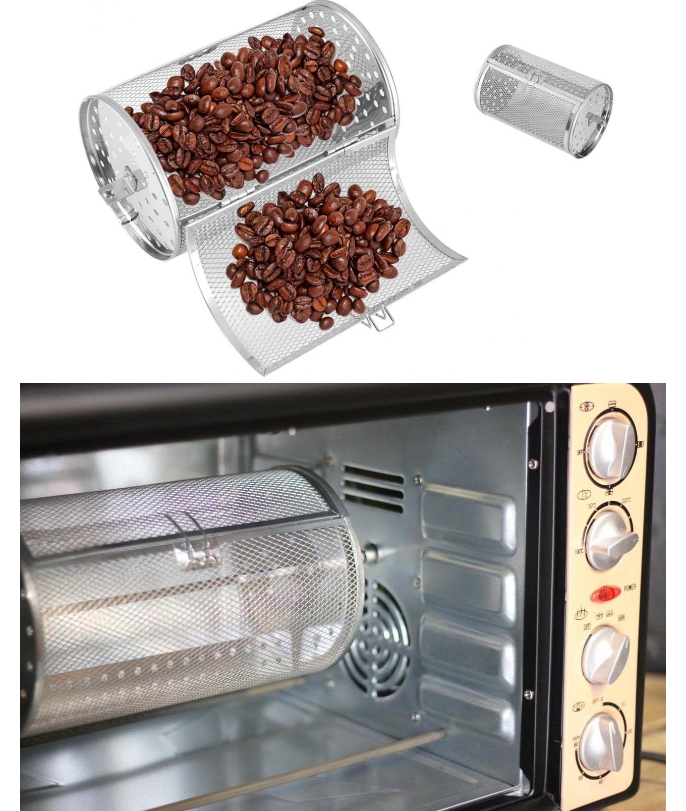 Lồng rang hạt INOX, Lồng rang quay lò nướng