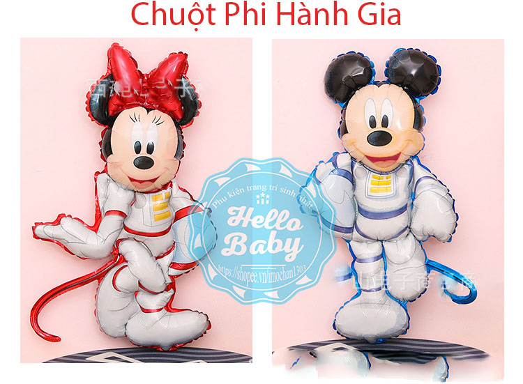 Bóng trang trí hình chuột Micky/Minnie (60cm)