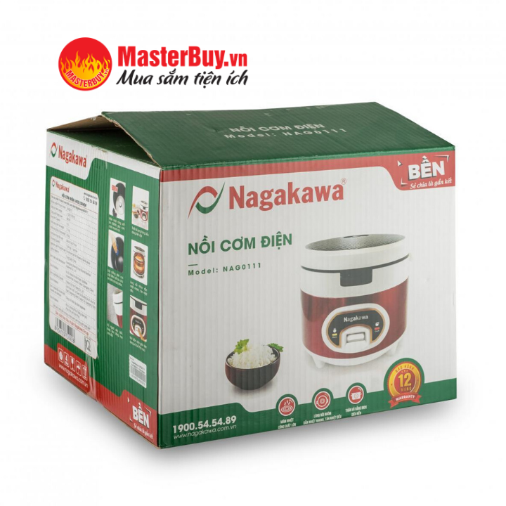 [HCM]Nồi Cơm Điện 1.8L Nagakawa - NAG0111