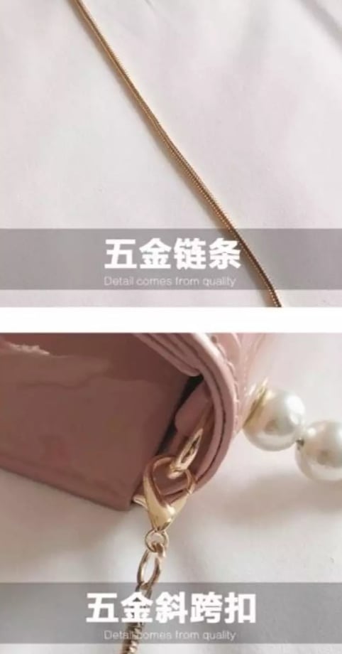 [HCM]Túi Xách Ngọc Trai Da Bóng mini 2019