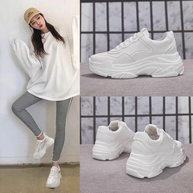Giày sneaker nữ tuyết QD Shop (Trắng)