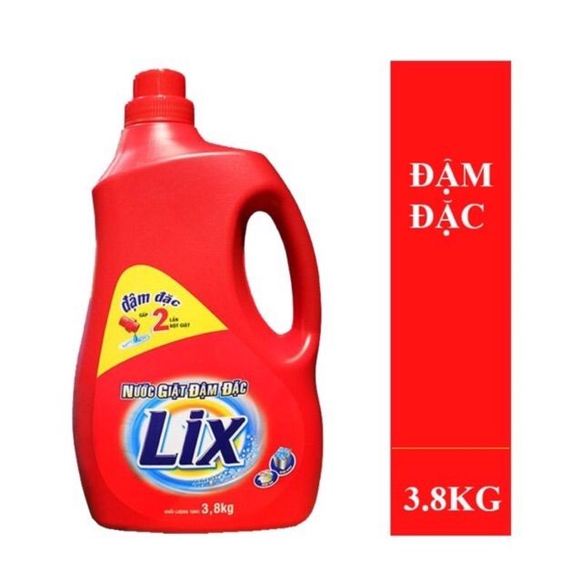 NướC GiặT Lix 3.8Kg ,2 MàU Đỏ &Cam