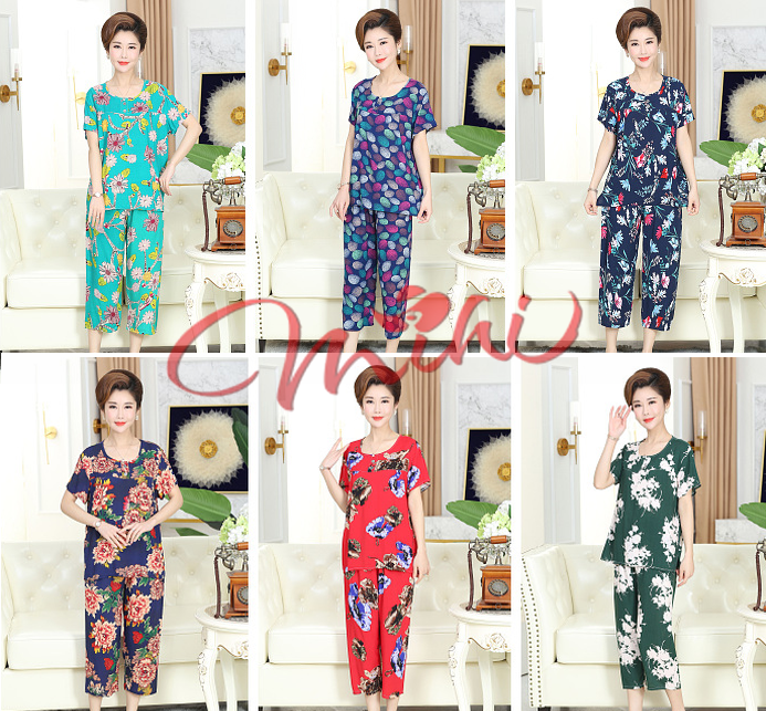 Bộ Đồ Trung Niên Nữ Đẹp B72 Cho Mẹ Cho Bà - Đồ Bộ Quần Áo Kiểu Thời Trang  Ngắn Tay - Shop Bộ Ngủ Mặc Nhà Mùa Hè Thu Đông Cho