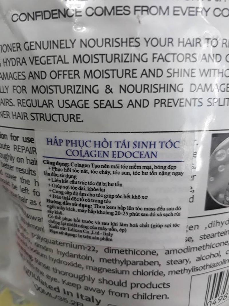 HẤP DẦU COLLAGEN KERATIN EDOCEAN PHỤC HỒI TÓC SIÊU MƯỢT 1000ML