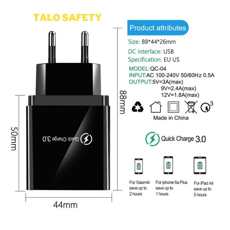 Củ sạc nhanh QC 3.0