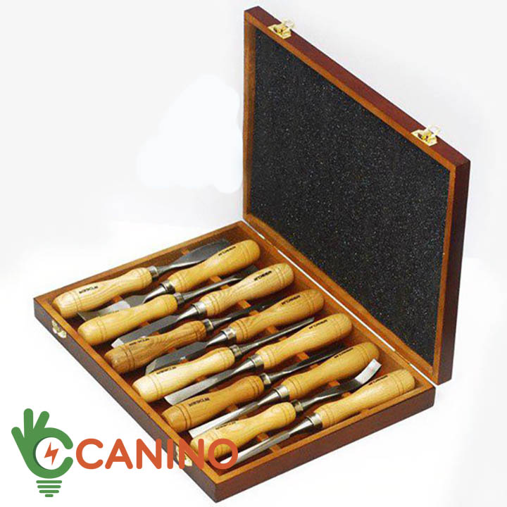 Bộ 12 cây đục, tiện gỗ cao cấp bản lớn
