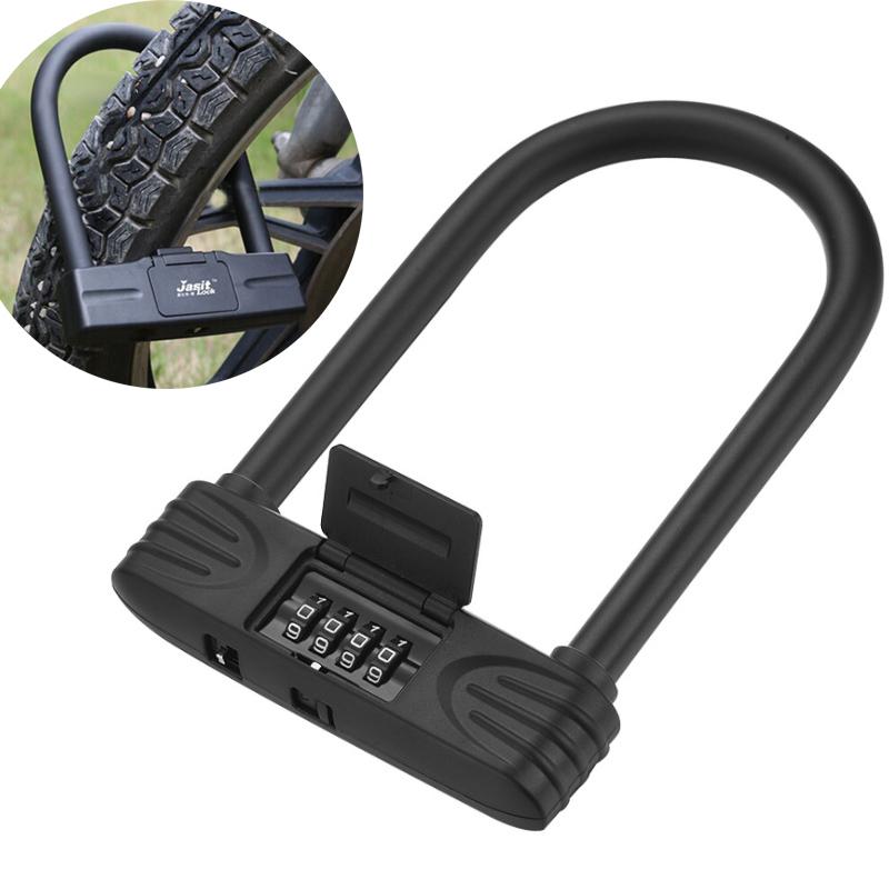 Khóa số chống trộm xe máy YX1696 hình chữ U – loại 4 số có thể thay đổi được mã số