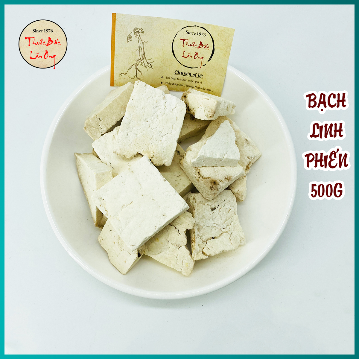 Bạch linh phiến 500g hàng loại 1, hỗ trợ điều trị bệnh tiêu hóa - đại tràng, dưỡng da làm đẹp