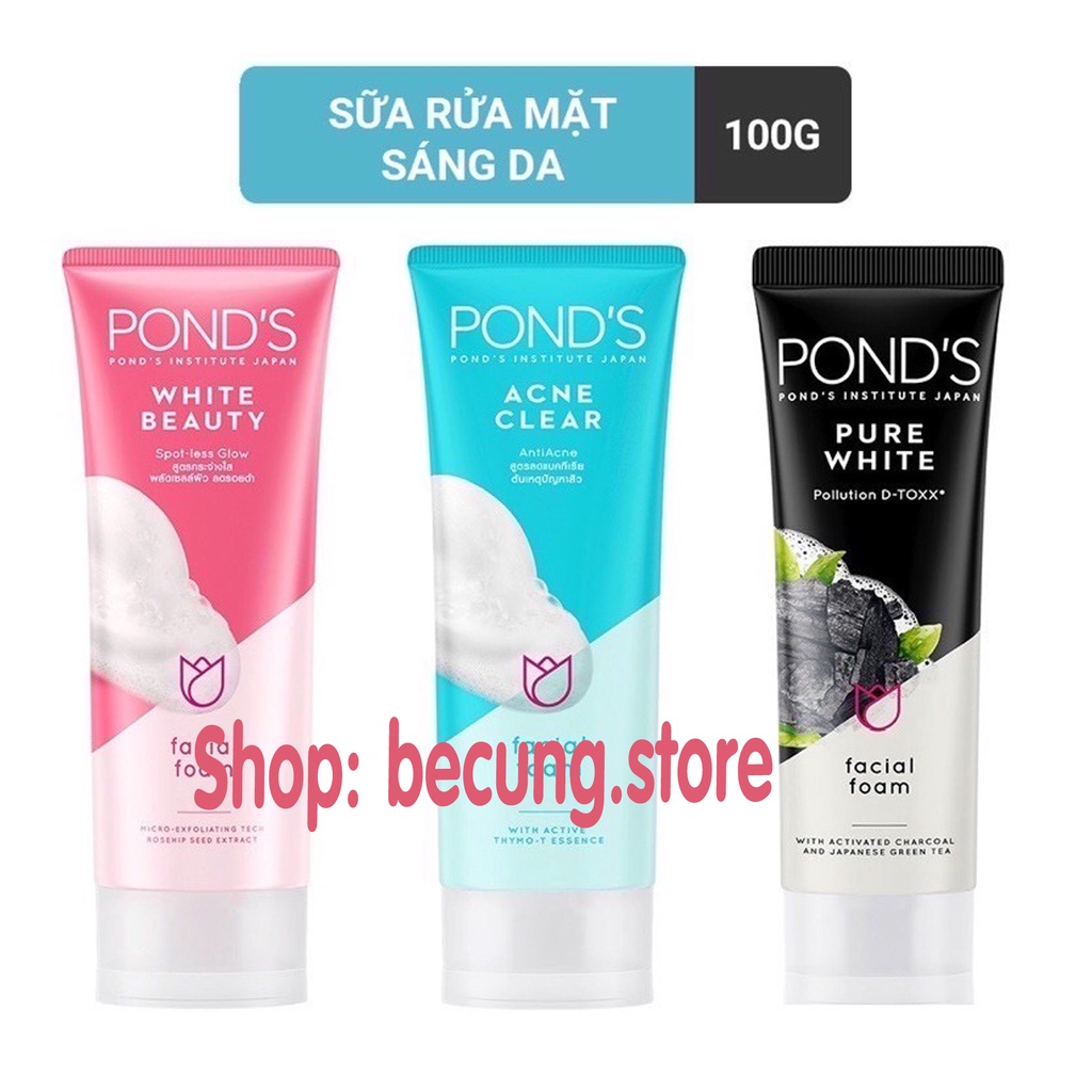 Sữa rửa mặt sáng da Pond’s 100g (date mới).
