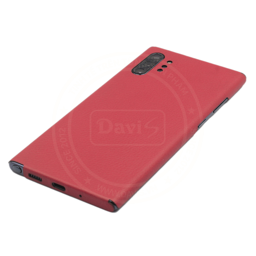 Dán da full viền Galaxy Note 10 Plus , làm từ da bò thật cao cấp - Chính hãng Davis