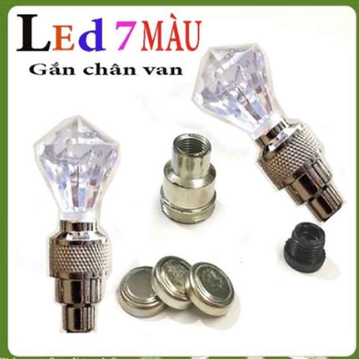 Đèn gắn chân van 7 màu 2 cái
