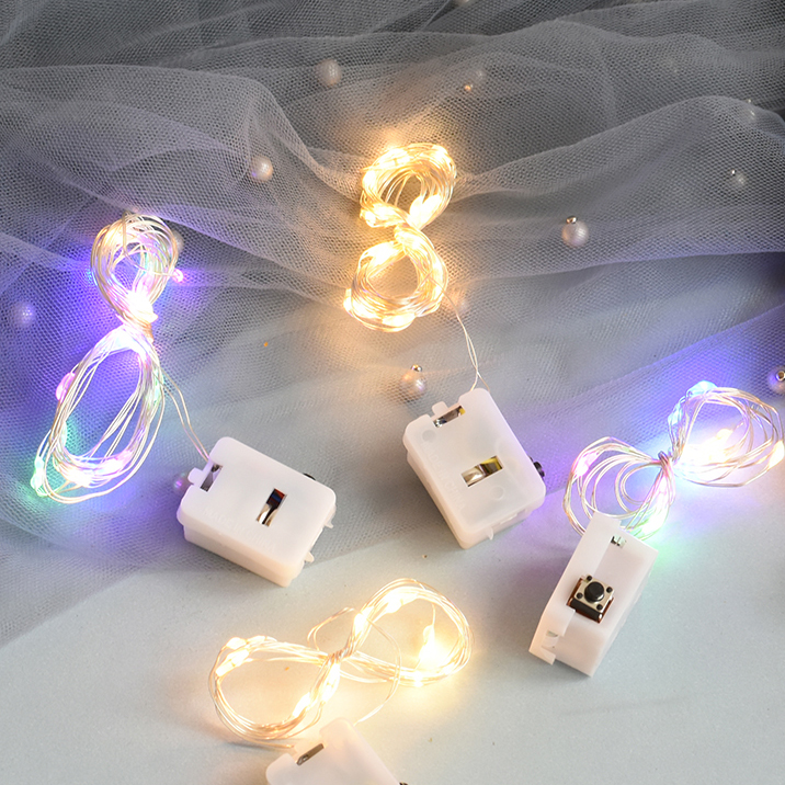 Combo 10 Đèn LED đom đóm dài 1m/2m/3m kèm theo pin