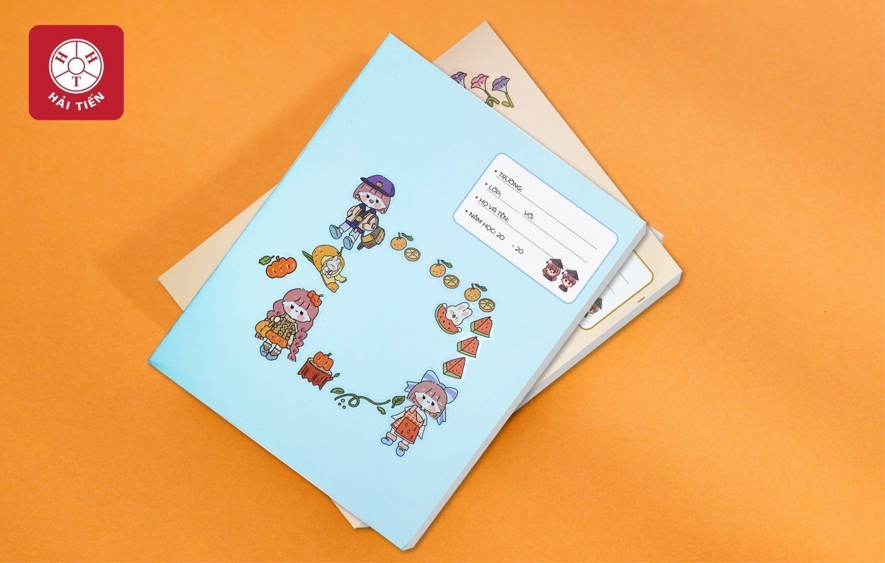 HẢI TIẾN Tập ô ly Sticker (96 trang) - 100g/m2 (Giao mẫu ngẫu nhiên - Có tặng kèm Sticker - Lốc 3 cuốn)