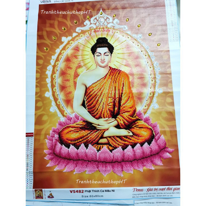 [HCM]Tranh đính đá Phật Thích Ca Mô Ni kt 80x60cm VS482