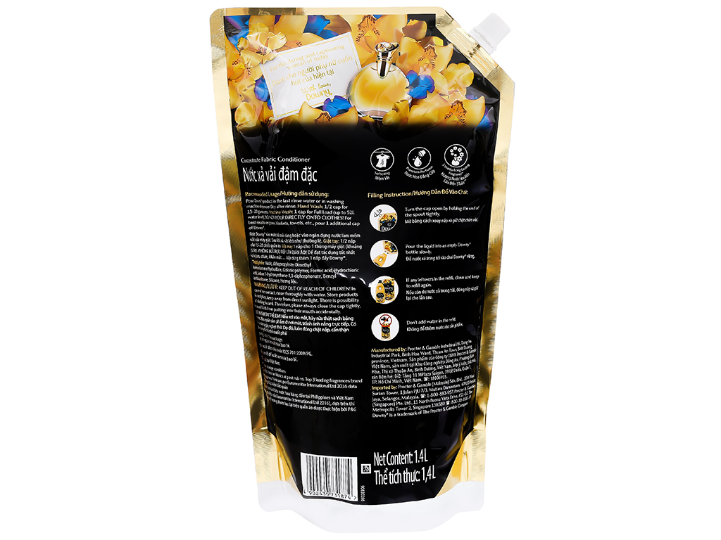 Nước xả vải Downy cuốn hút túi 1.4L