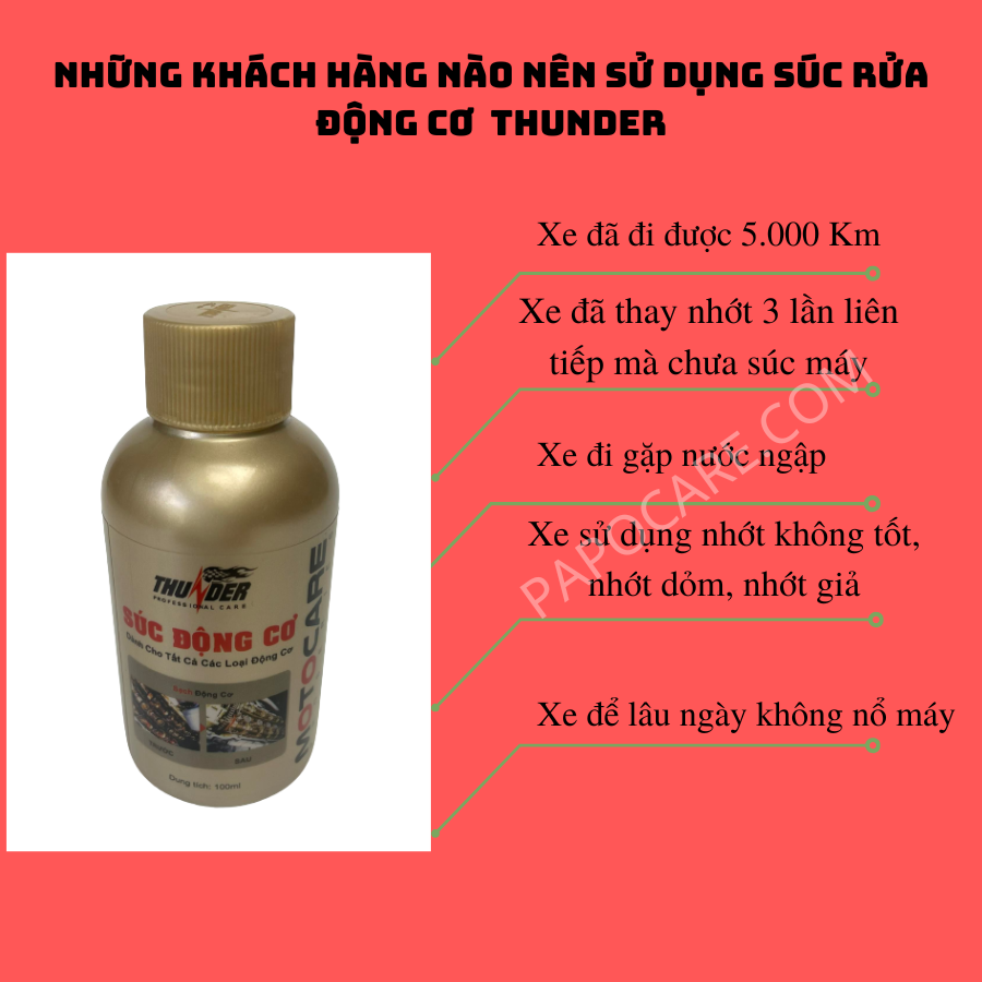 Dung dịch súc rửa động cơ Thunder Engine Flush mẫu mới