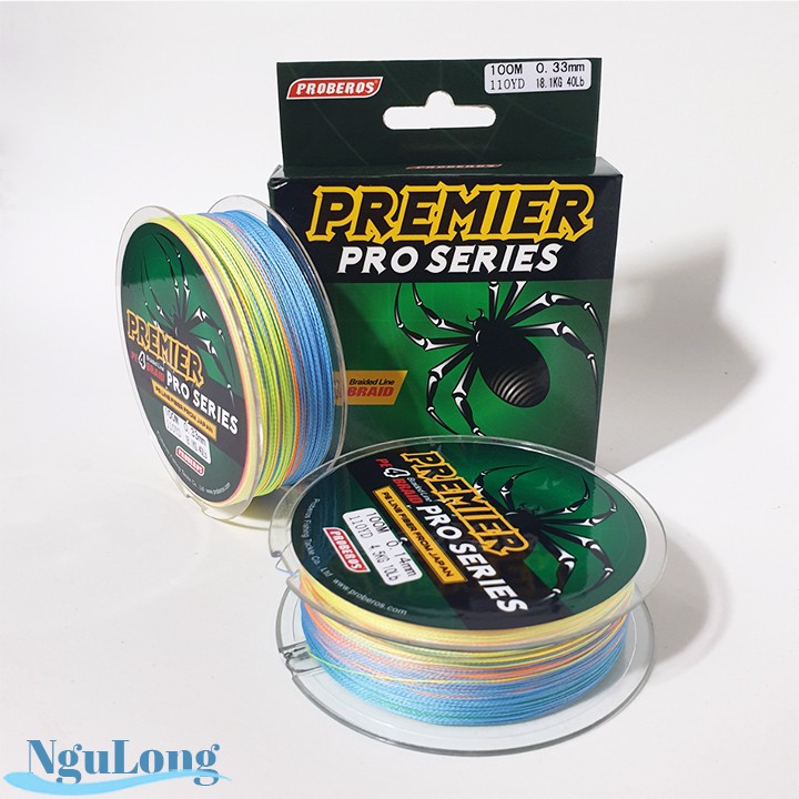 Dù PE Braid X4 con nhện 5 màu Japan - dù lure đẹp  (cam kết đổi trả trong 2 tuần đầu)