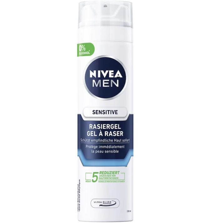 Gel cạo râu NIVEA MEN Rasiergel  200ml - Đức (Cho da nhạy cảm)