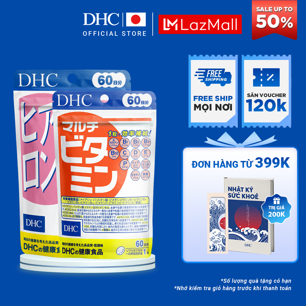 Combo Viên Uống DHC Nuôi Dưỡng Làn Da 60N (Multi & HA)