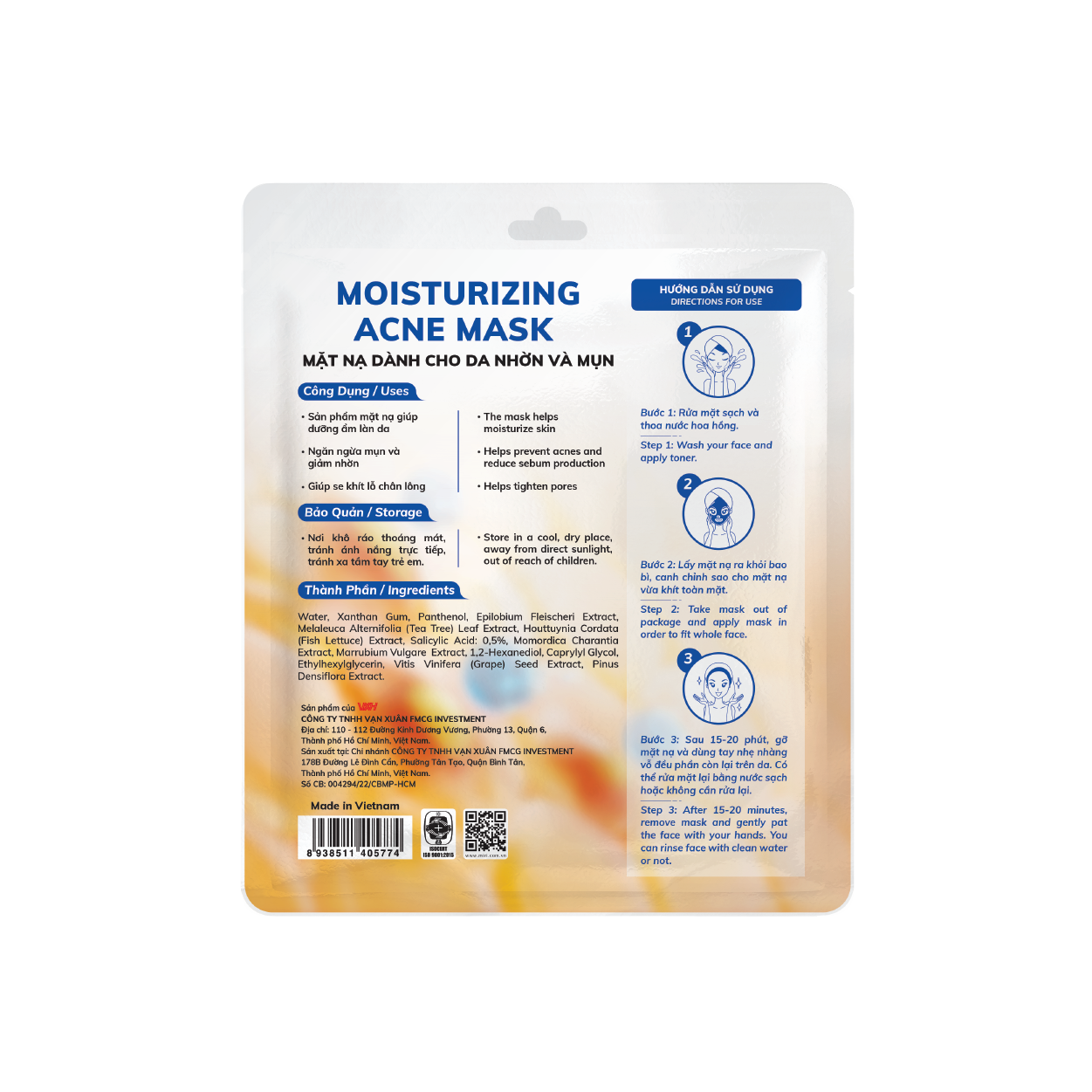 Mặt Nạ Dành Cho Da Nhờn Và Mụn - Moisturizing Acne Mask MIRI (28gr)