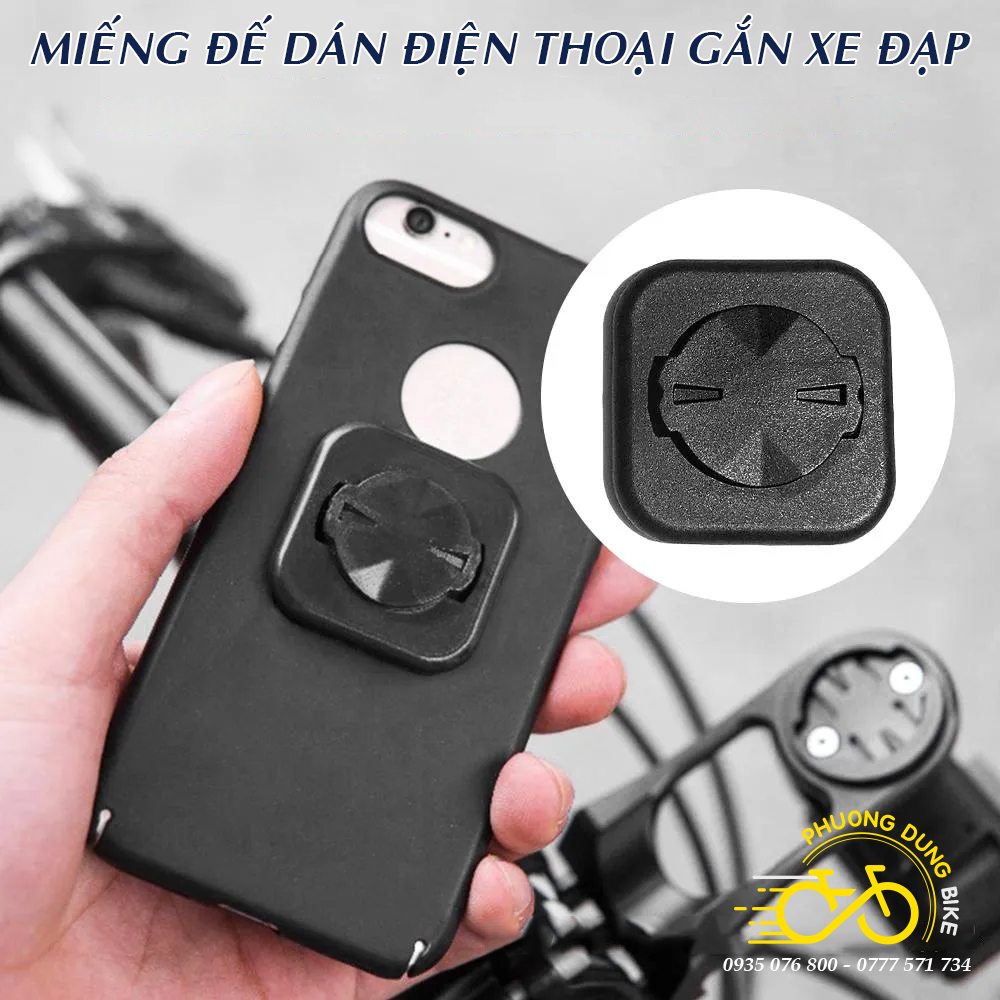 Miếng đế dán điện thoại gắn cho xe đạp (Mẫu Vuông)