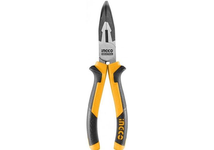 Kềm mũi nhọn mỏ cong 6"/160mm Ingco HBNP28168