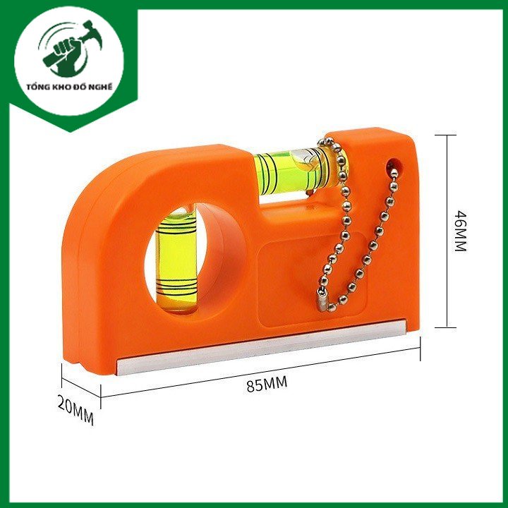 Thước thủy mini co nam châm kiểu móc khóa tiện ích _tkdn