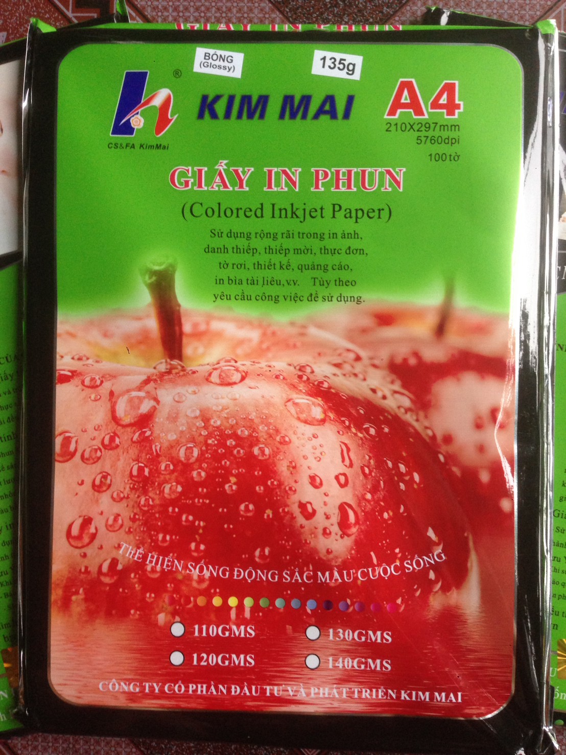 Giấy in ảnh kim mai 100 tờ