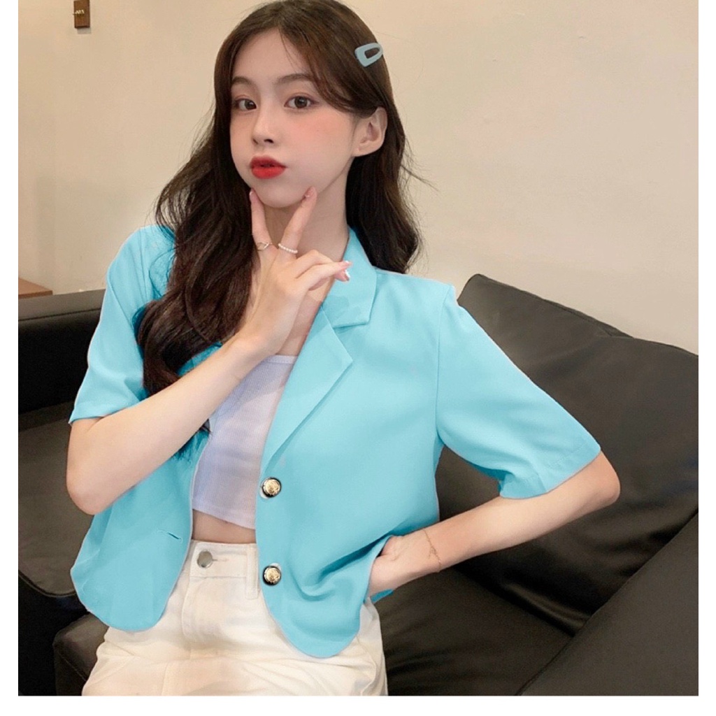 CATI Áo khoác blazer style Hàn dáng croptop (2166)