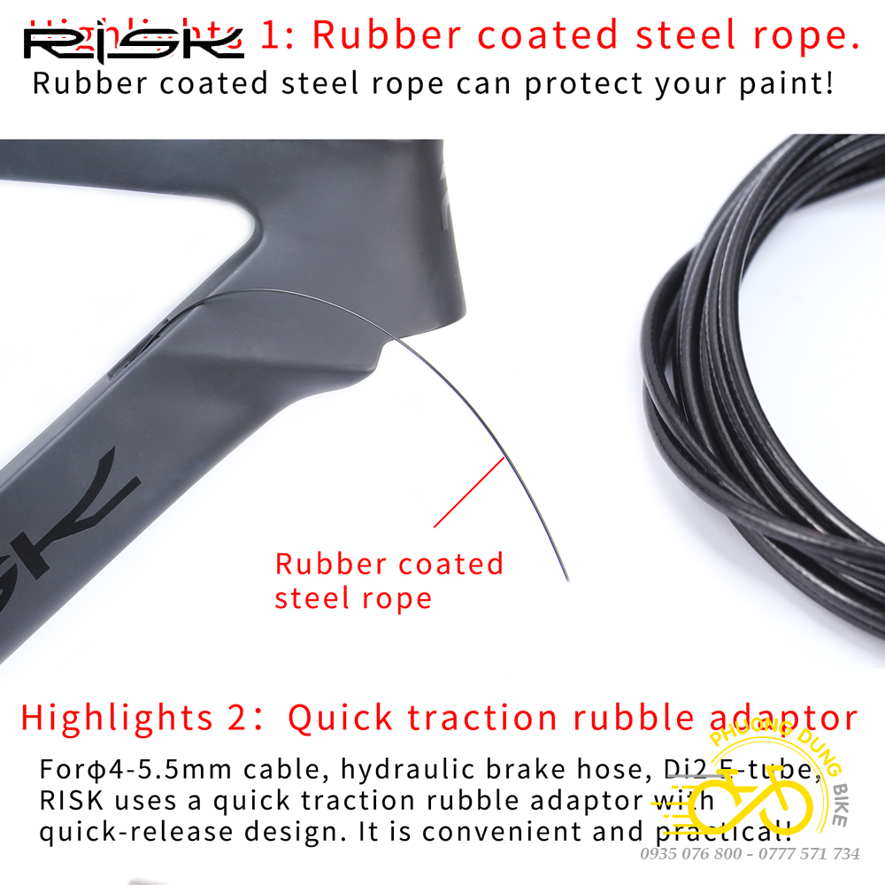 Bộ dụng cụ luồn dây âm trong khung xe đạp RISK RL217