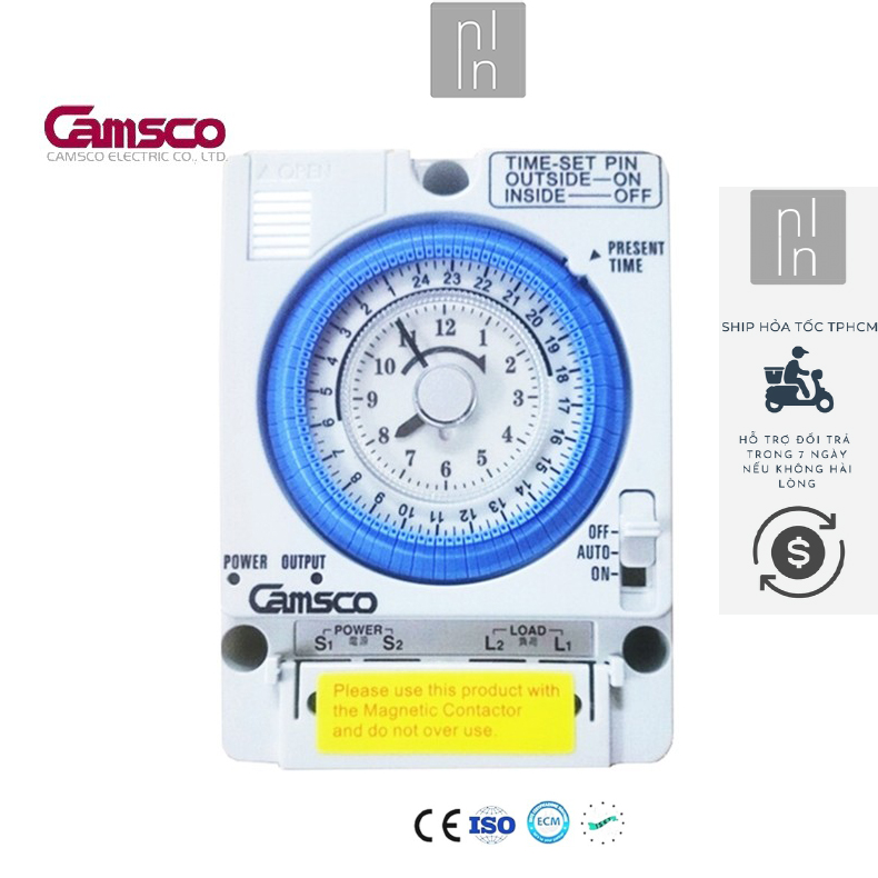Timer switch mechanical relays timer 24 hours camsco model TB35N genuine dtlshop