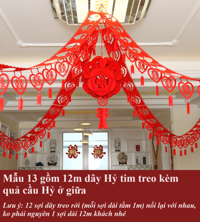 {Sẵn hàng y hình} Set trang trí trần nhà ngày cưới