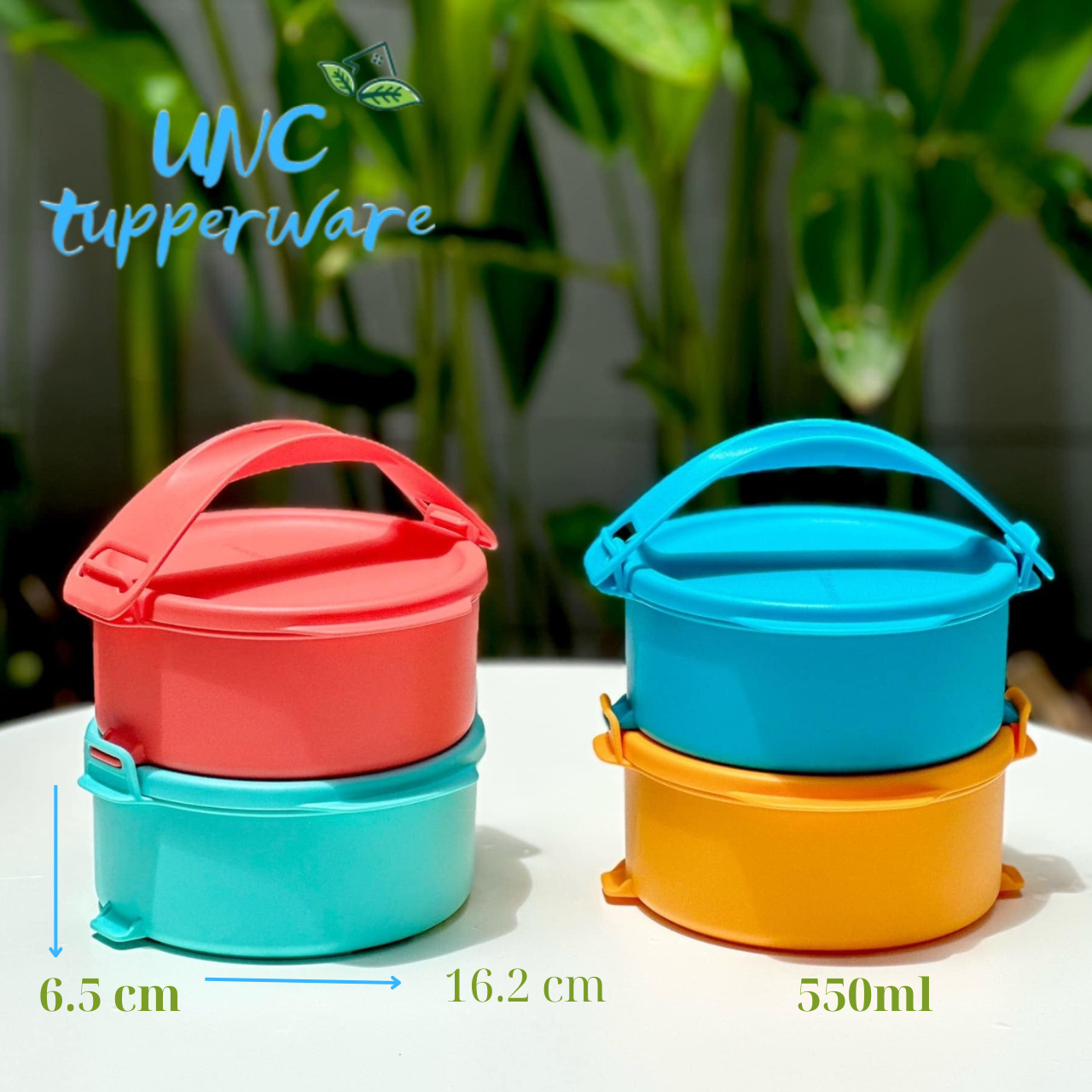 [Nhập RS0822 giảm 30k cho đơn 99k]Bộ hộp cơm Tupperware Small Round Click To Go 550ml - Màu mới
