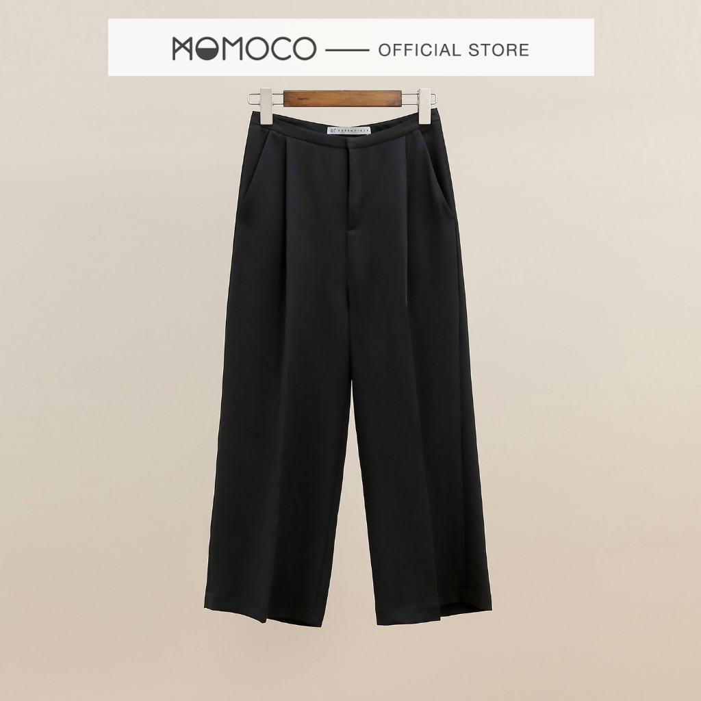Quần ống suông culottes 1 ly momoco m2776 essentials basic ankle culottes chất liệu tuýt si mát, ít nhăn