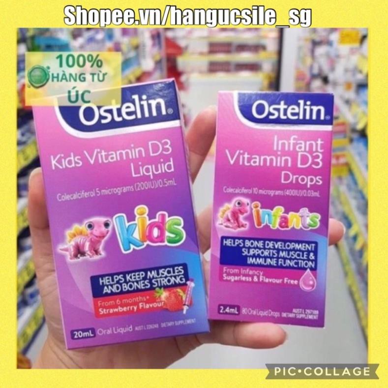 Ostelin D3 Kid Liquid 20ml/Infant Drops 2.4ml cung cấp vitamin d3 -𝗕𝗘𝗘𝗛𝗢𝗨𝗦𝗘